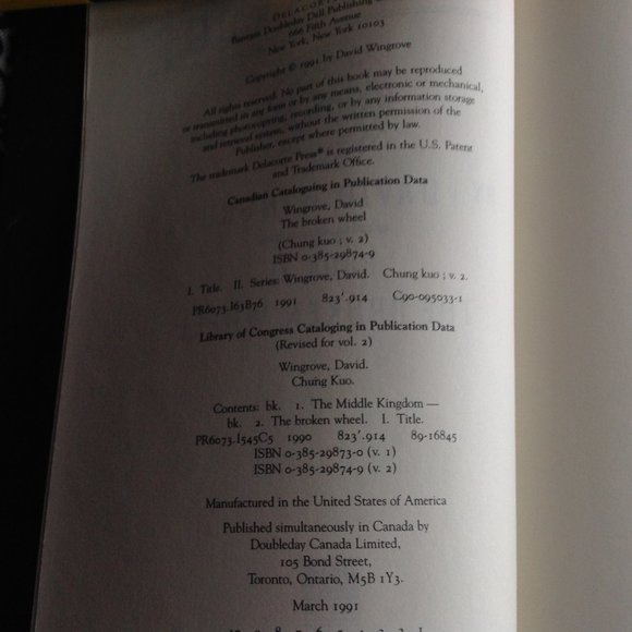 TWO Chung Kuo Series Novels 1st Edition - Picture 2 of 7